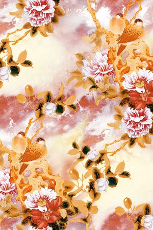 绣球花印花华亿平台图片