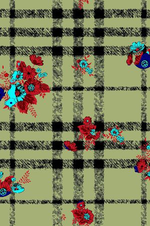 格子印花华亿平台图片