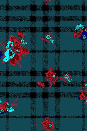 格子印花华亿平台图片