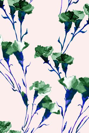 手绘花卉印花华亿平台图片