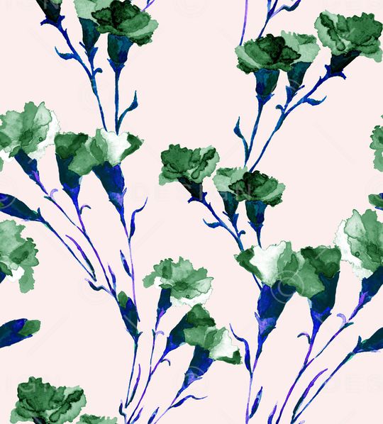 手绘花卉印花华亿平台图片