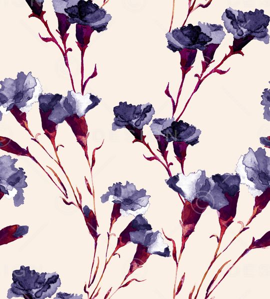 手绘花卉印花华亿平台图片