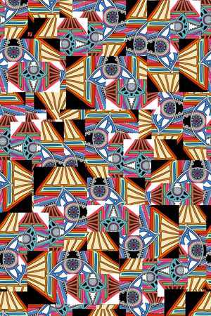 几何印花华亿平台图片