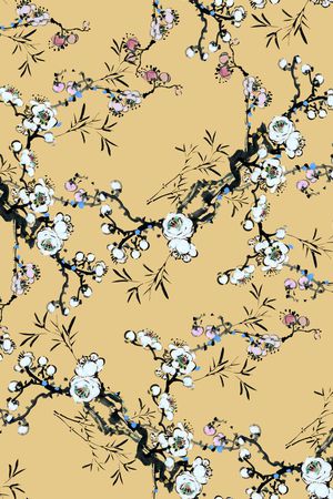 梅花印花华亿平台图片