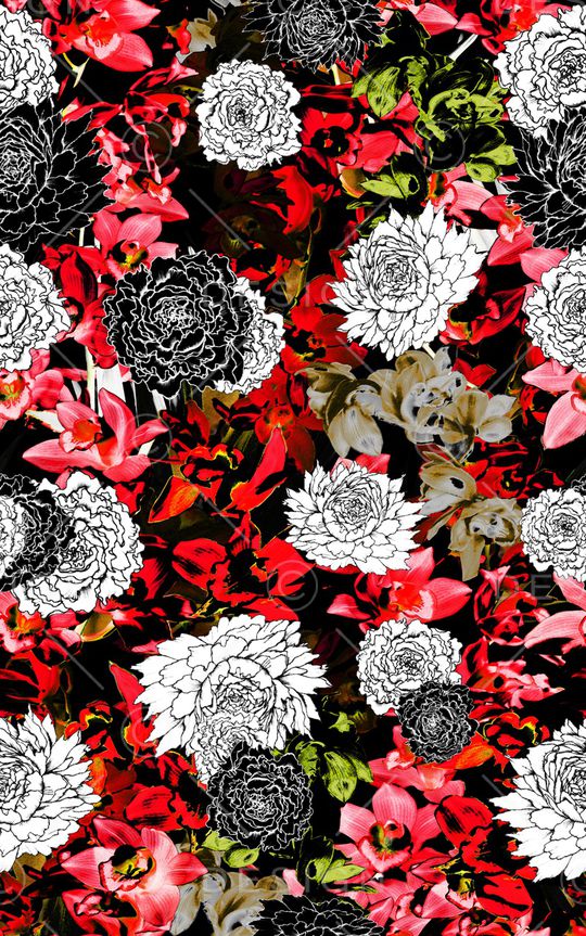 花卉印花华亿平台图片