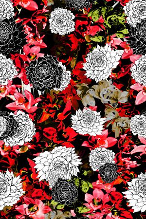 花卉印花华亿平台图片