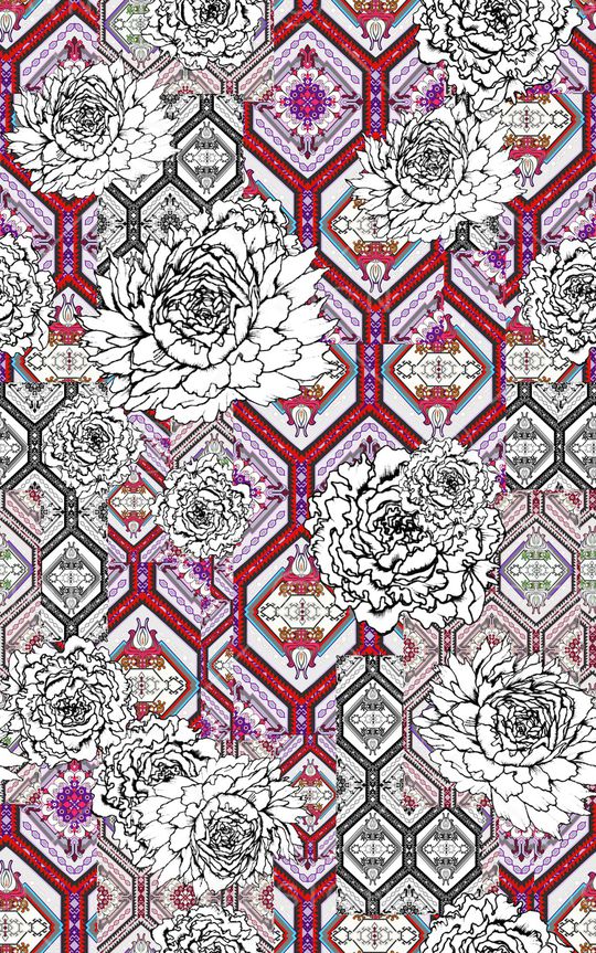 花卉印花华亿平台图片