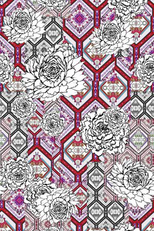 花卉印花华亿平台图片