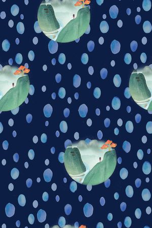 水彩花卉印花华亿平台图片