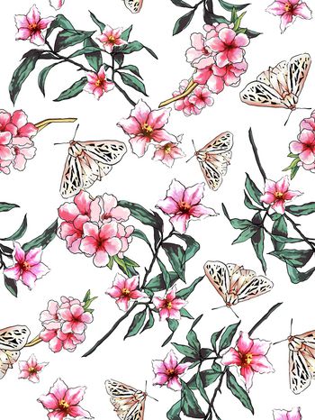 蔷薇花印花华亿平台图片