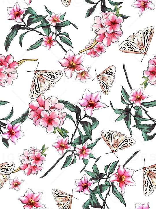 蔷薇花印花华亿平台图片