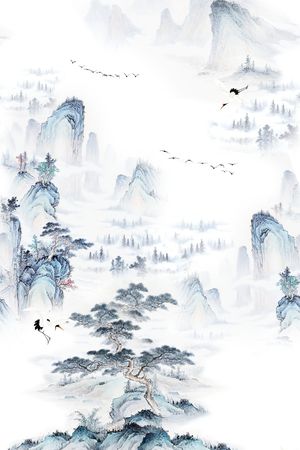 仙鹤印花华亿平台图片