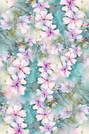 花卉印花华亿平台图片