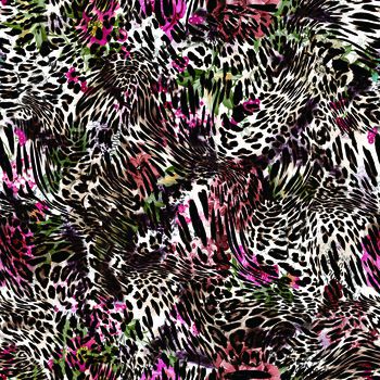 动物纹印花华亿平台图片