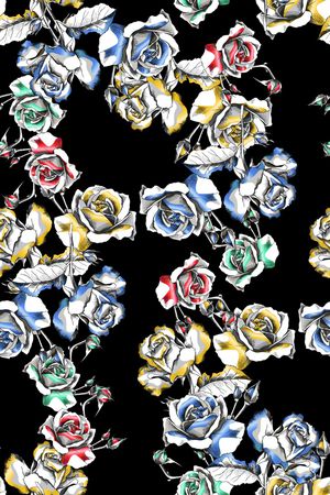 花卉印花华亿平台图片