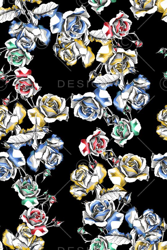 花卉印花华亿平台图片