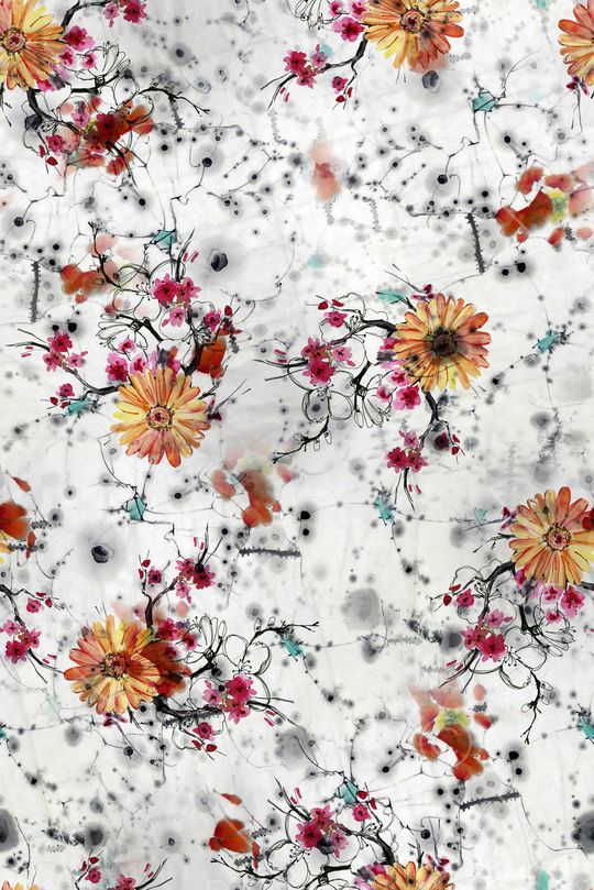 花卉印花华亿平台图片