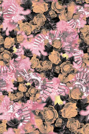 花卉印花华亿平台图片