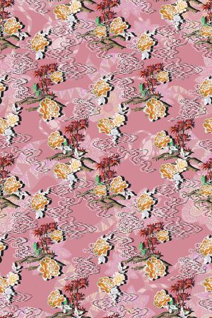 花卉印花华亿平台图片