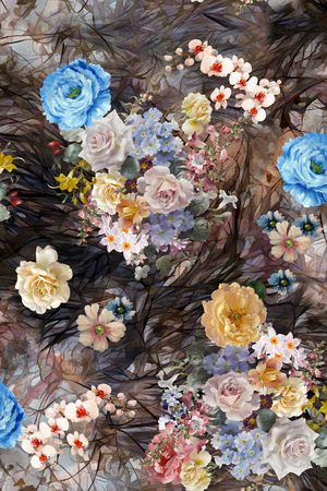 花卉印花华亿平台图片