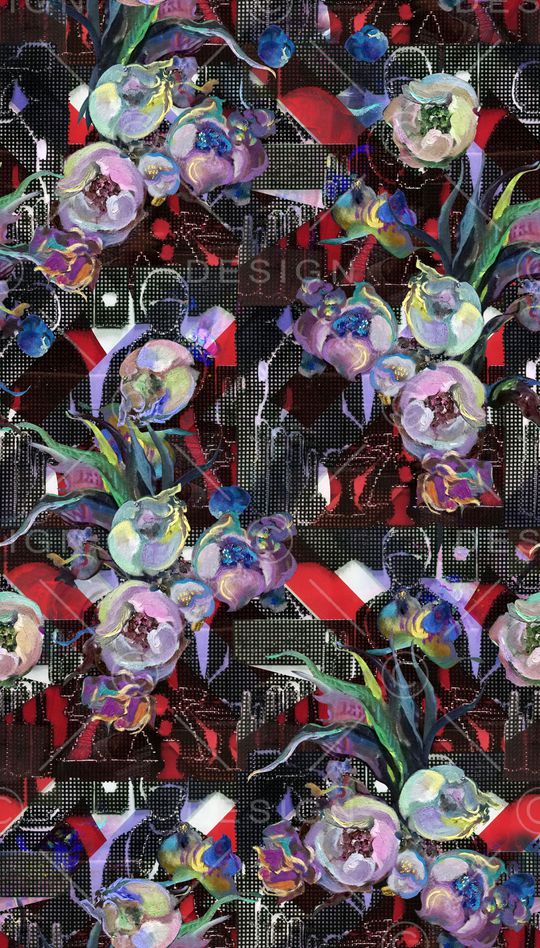 花卉印花华亿平台图片