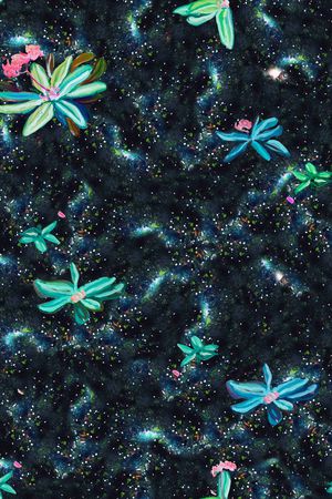 油画植物印花华亿平台图片