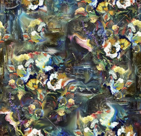 花卉印花华亿平台图片