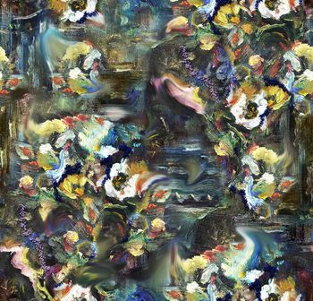 花卉印花华亿平台图片