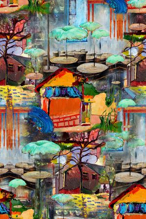 抽象印花华亿平台图片