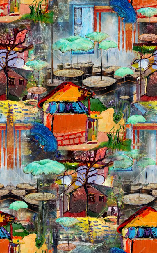 抽象印花华亿平台图片