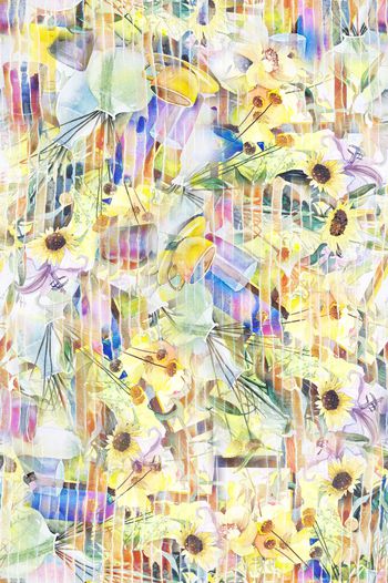 抽象不规则几何印花华亿平台图片