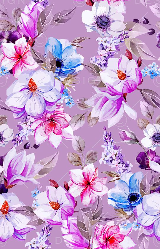 清爽底花卉印花华亿平台图片