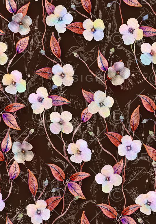 花卉印花华亿平台图片