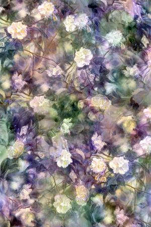 水彩花卉印花华亿平台图片