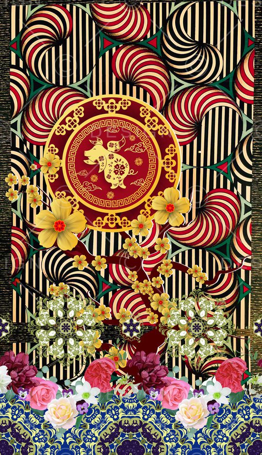 几何印花华亿平台图片