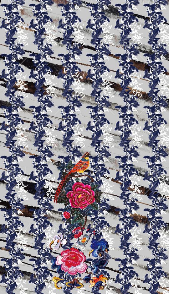 花卉印花华亿平台图片