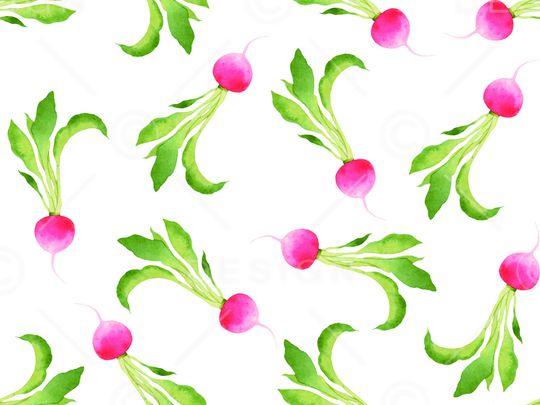 手绘蔬菜印花华亿平台图片