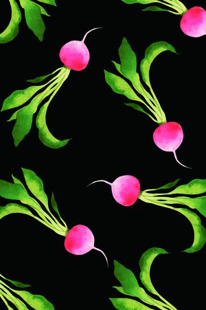 手绘蔬菜印花华亿平台图片