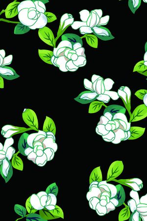 清爽底花卉印花华亿平台图片