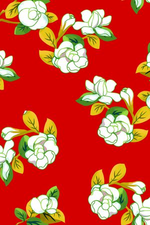 清爽底花卉印花华亿平台图片