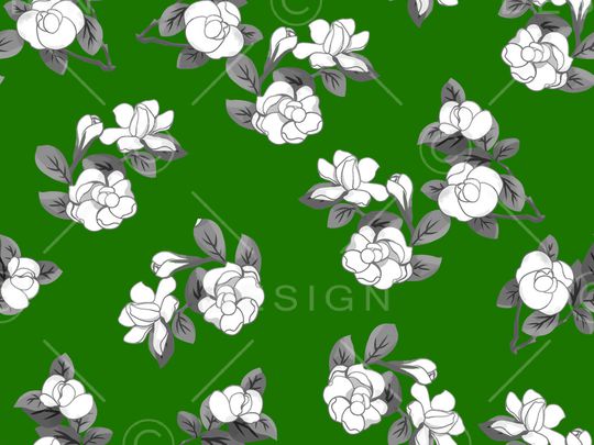 清爽底花卉印花华亿平台图片