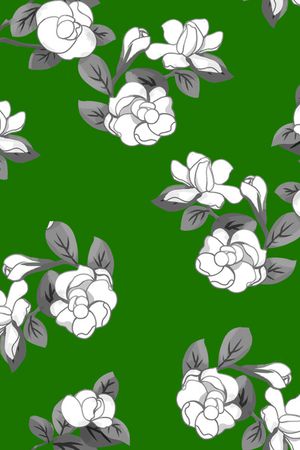 清爽底花卉印花华亿平台图片