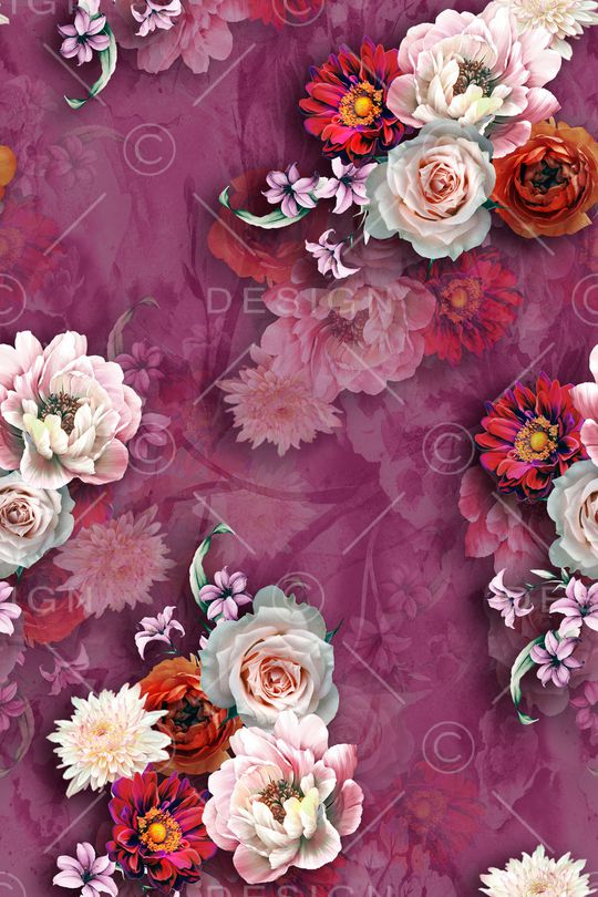 花卉印花华亿平台图片