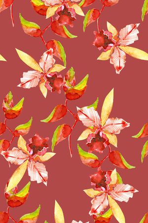 手绘大花印花华亿平台图片