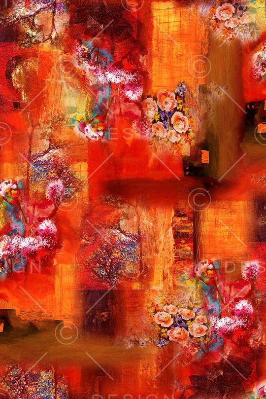 花卉印花华亿平台图片