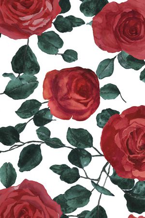 水彩花卉印花华亿平台图片