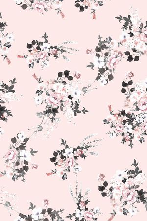 水彩花卉印花华亿平台图片