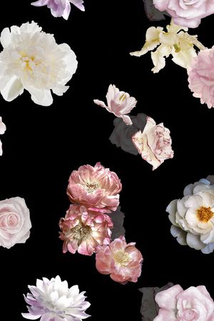 水彩花卉印花华亿平台图片