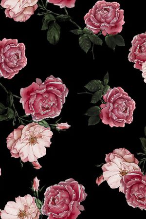 水彩花卉印花华亿平台图片