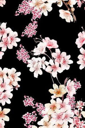 水彩花卉印花华亿平台图片